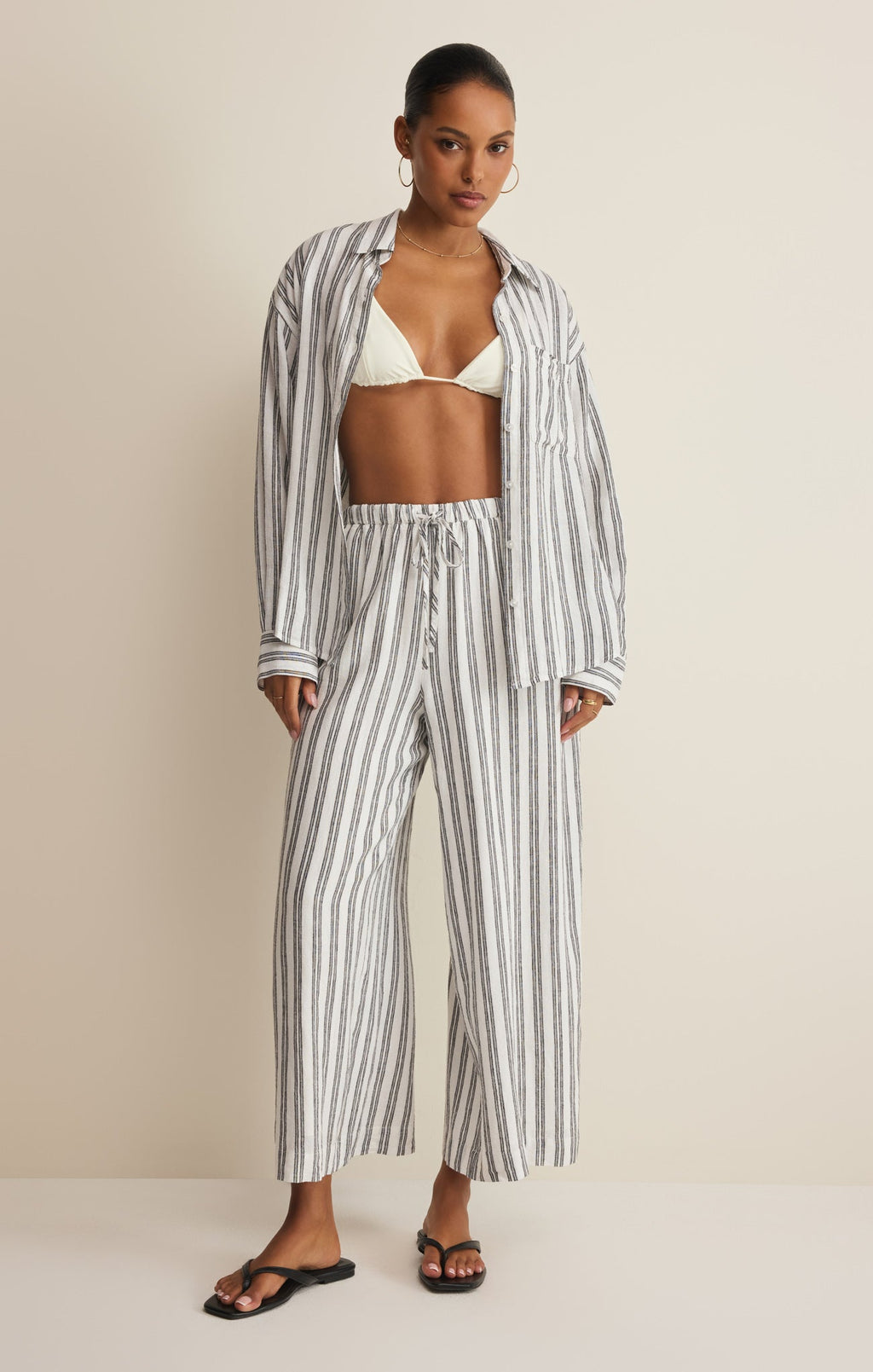 The Perfect Striped Linen Pant