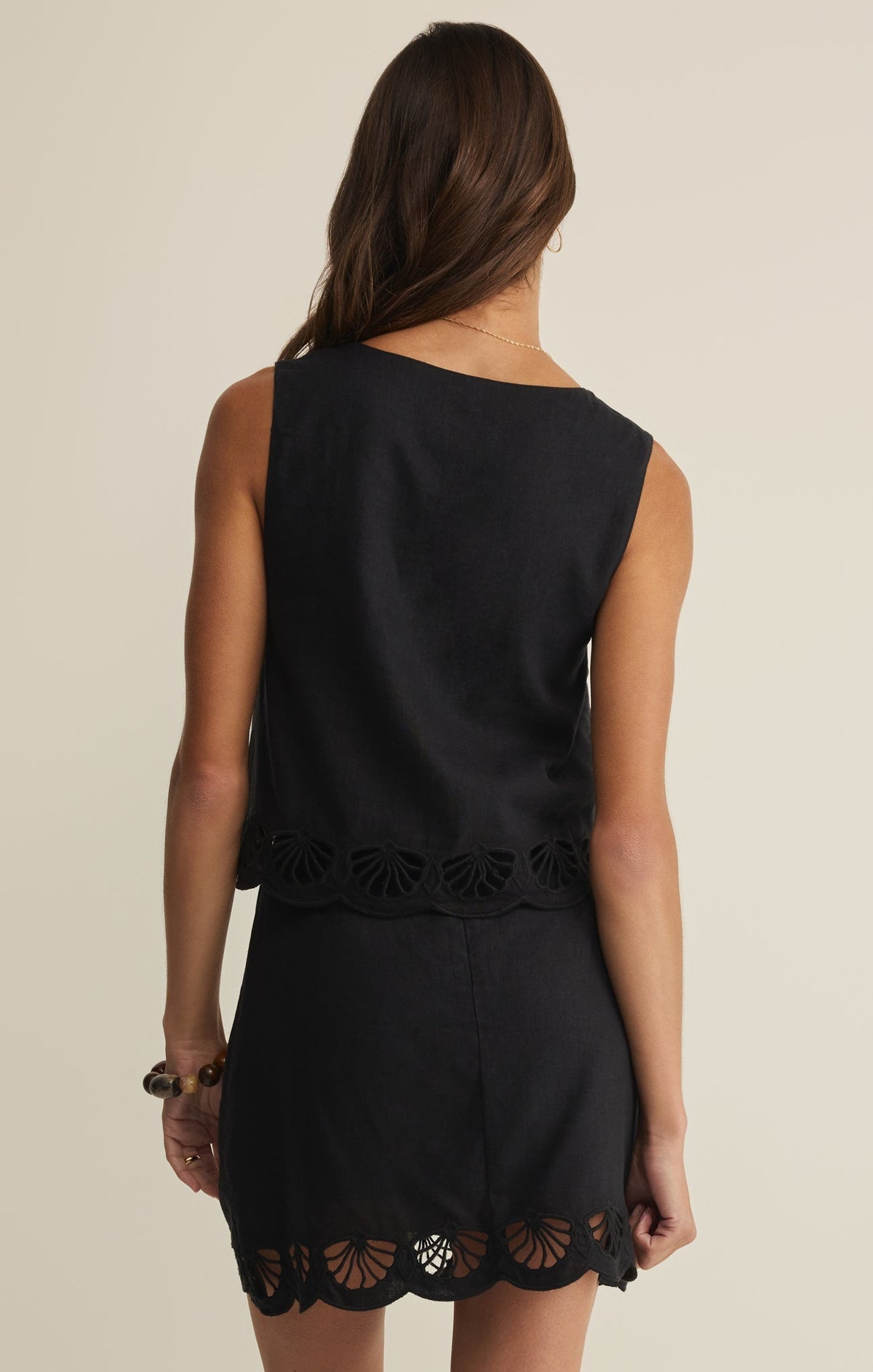 Charlene Embroidered Linen Top