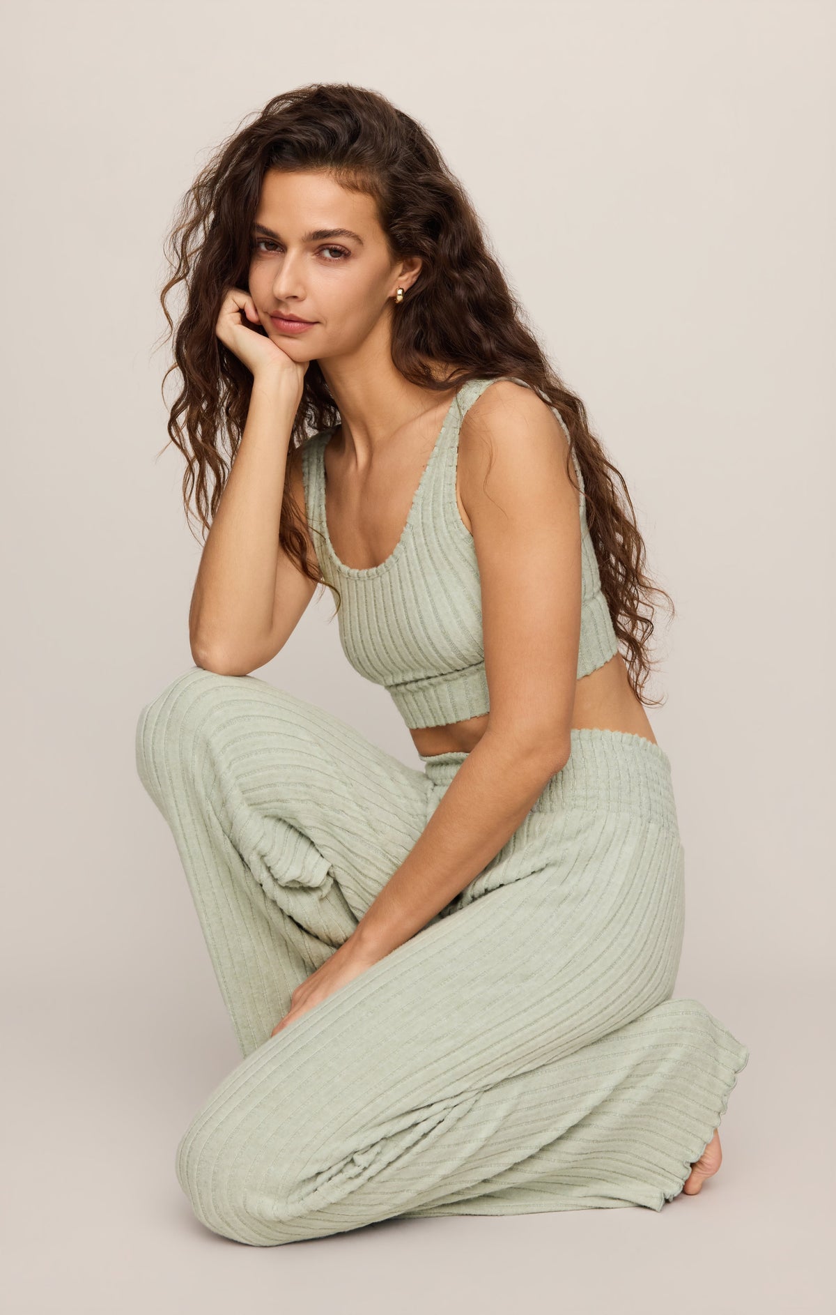 Zoe Silky Rib Tank Bra