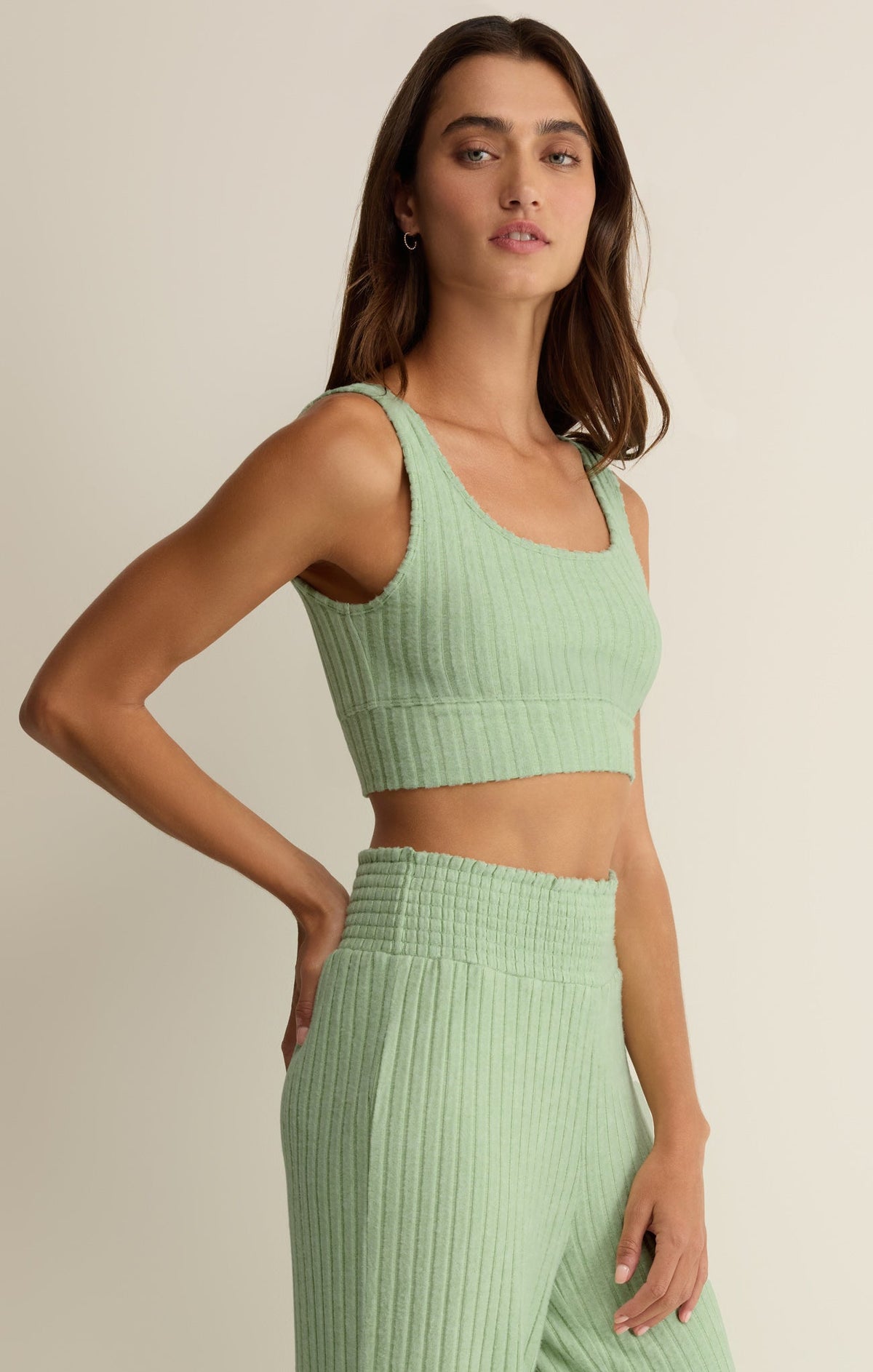 Zoe Silky Rib Tank Bra