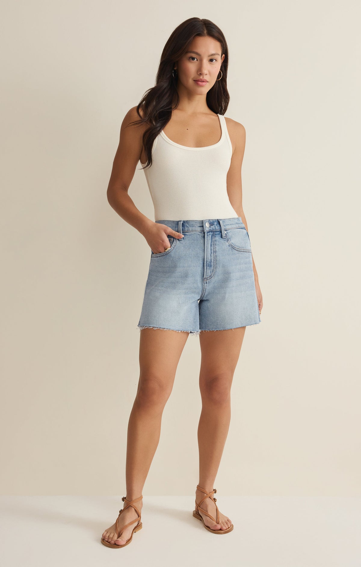Jonah Mid Rise Denim Short