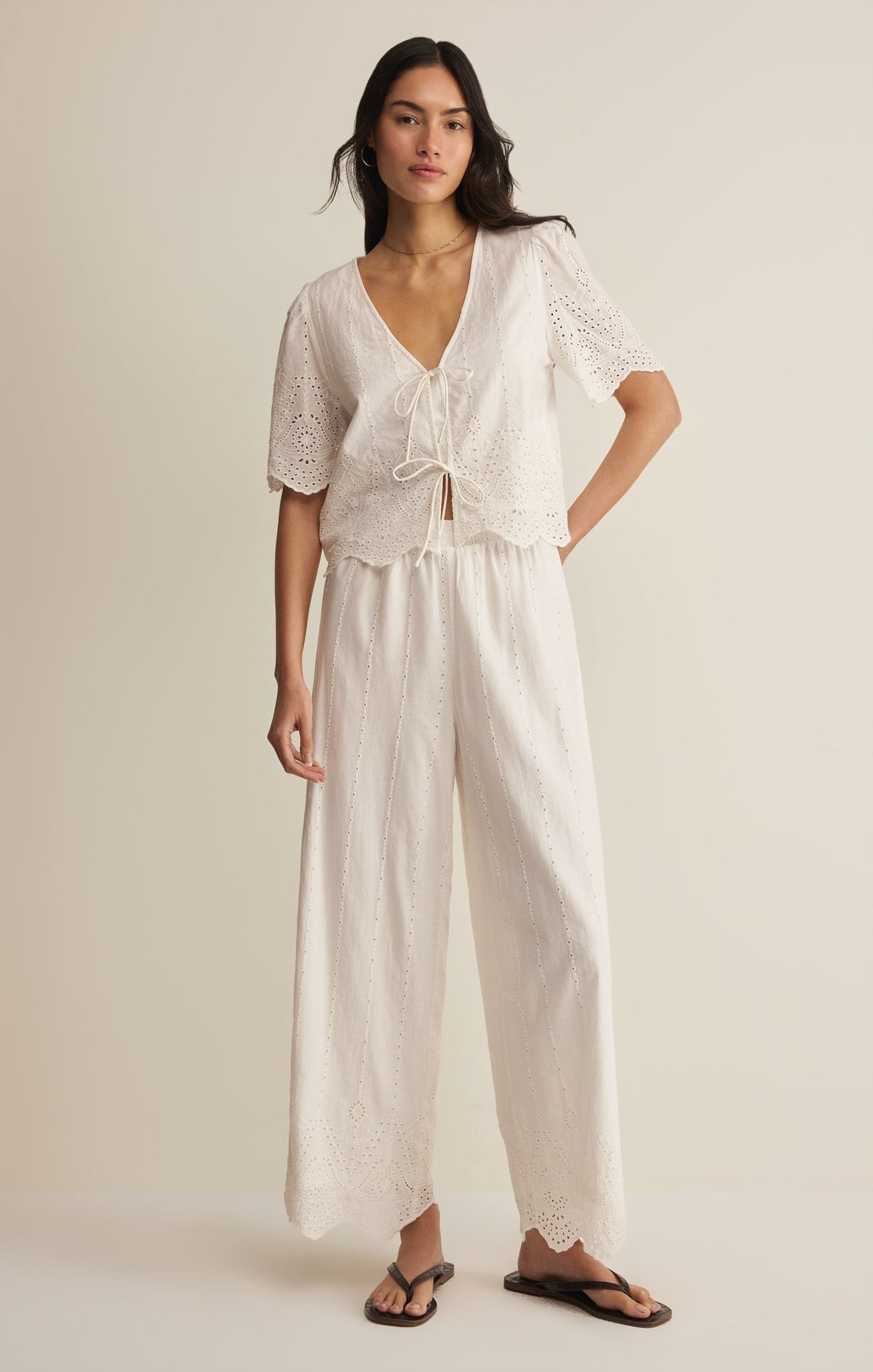 Oceanside Embroidered Top