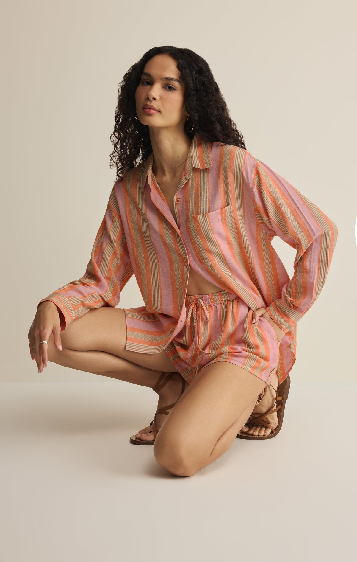 The Perfect Linen Striped Short